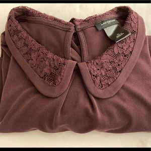 Dark Purple Long Sleeve Top from Ann Taylor